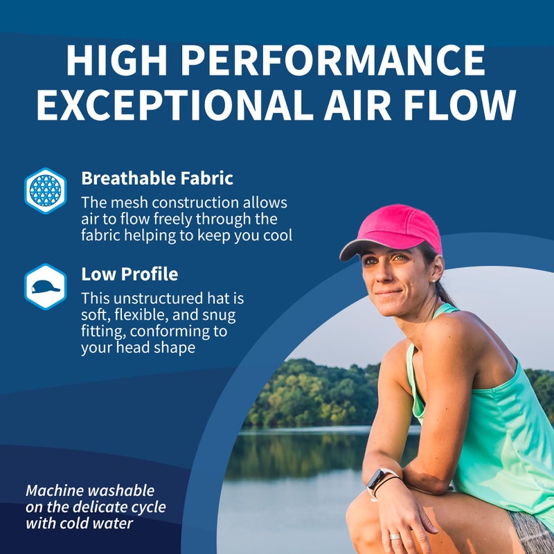 TrailHeads Women's Race Day Performance Running Cap, Lightweight & Quick Drying Mesh Sports Hat with Reflective Trim - Pink Punch - Image 5